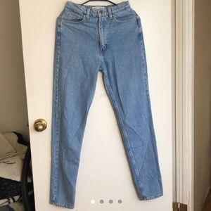 AA high waisted mom jeans in light blue